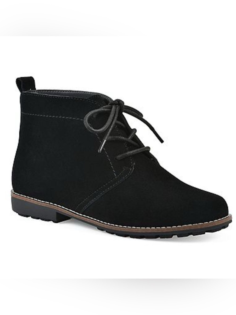 White Mountain Auburn Suede Ankle Chukka Boots In Black Women’s 6W New $89 MSRP